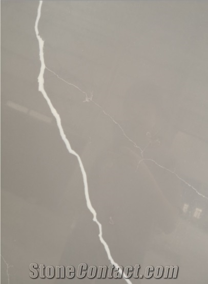 Calacatta Series Grey Quartz Slabs Gs6122 for Home Design