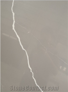 Calacatta Series Grey Quartz Slabs Gs6122 for Home Design