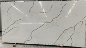 China Calacatta White Engineered Quartz Gs6119 for Kitchen