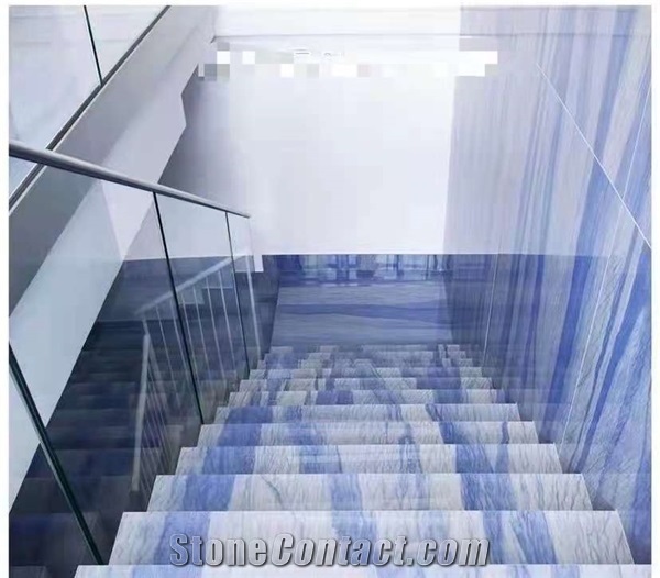 Brazil Azul Macaubas Quartzite Blue Polished Wall Slabs