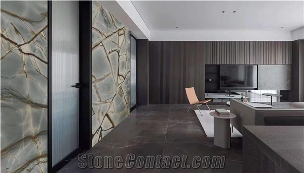 Brazil Blue Roman Quartzite Polished Wall Cladding Slabs