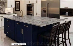 Brazil Blue Roman Quartzite Polished Wall Cladding Slabs