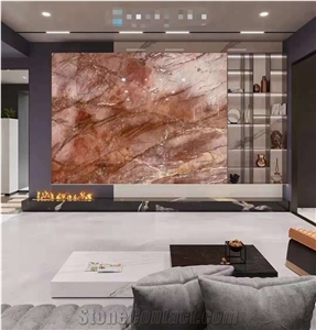 Brazil Natural Pink Quartzite Polished Wall Cladding Slabs