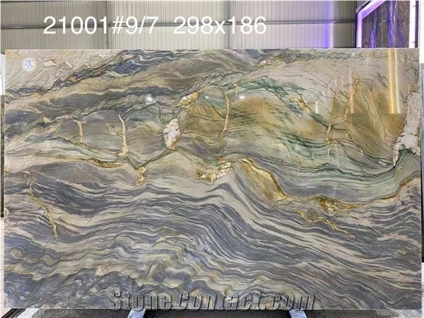 Brazil Natural Silk Road Quartzite Polished Big Slabs