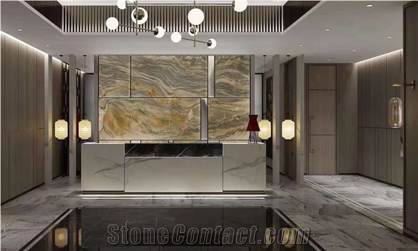 Brazil Natural Silk Road Quartzite Polished Big Slabs