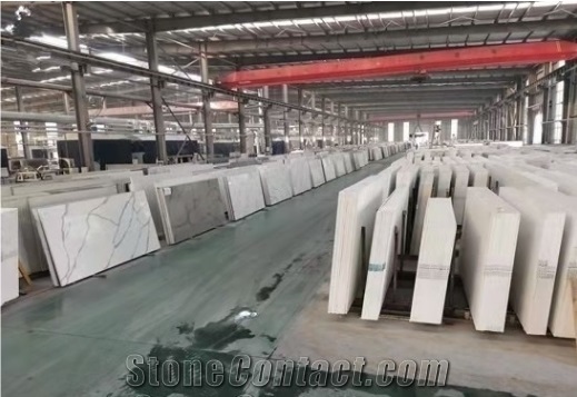 Calacatta Gold Artificial Stone Quartz Polished Slabs &Tiles