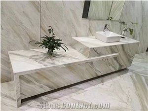 Greece Volakas Marble White Polished Custom Countertops