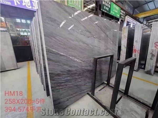 Italy Blue Gold Sand Marble Polished Custom Countertops