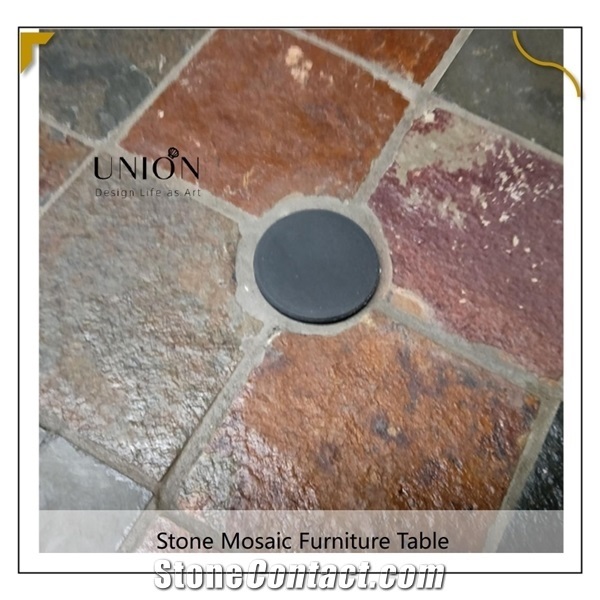 24 Inch Round Mosaic Outdoor Garden Tile Top Tables Chairs