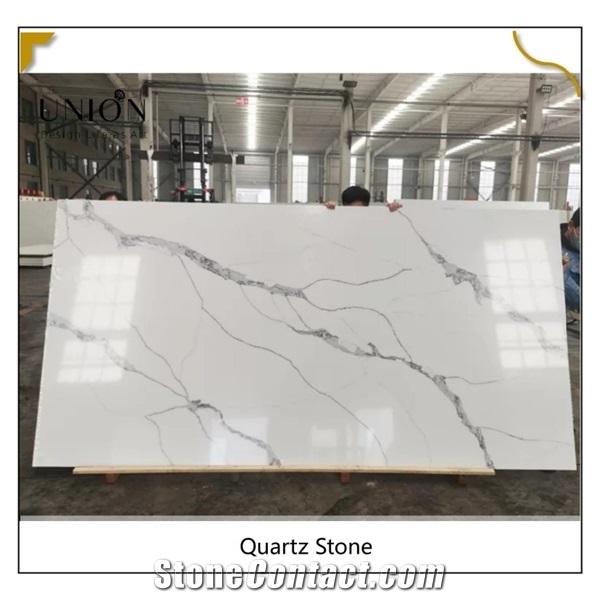 Artificial White Quartz Slabs Stone for House Countertop