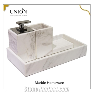 Bathroom Sets 5 Pieces Marble Acrylic Bathroom Accessories