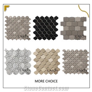 Black Marble Triangle Pattern with Golden Metal Mosaic Tiles