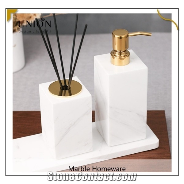 China Supply Marble Texture Polyresin Bathroom Accessories