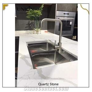 China White Calacatta Laza Artificial Slab Quartz Stone
