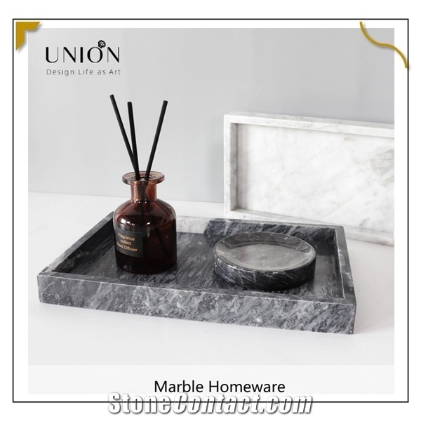 Customized Hot Sale Clear Marble Acrylic Tray for Homeware