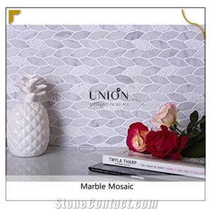 Diflart Carrara Italian White Bianco Carrera Leaves Pattern