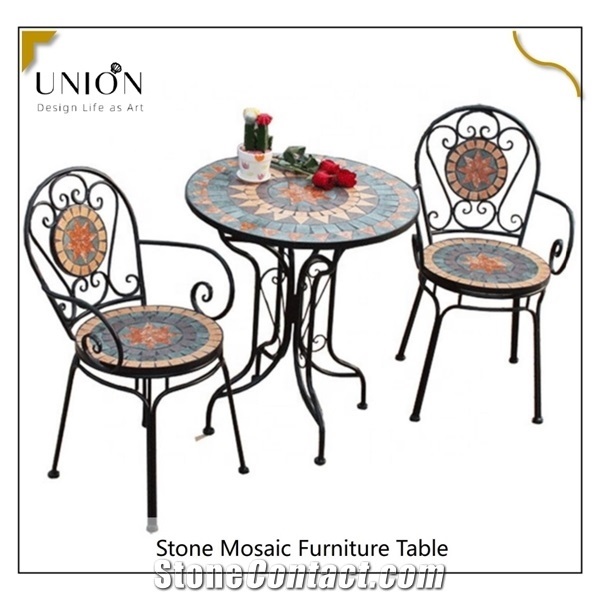 Mosaic Art Pattern Round Coffee or Tea Balcony Tables