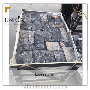 Natural Limie Loose Stone Wall Cladding Midnight Dark Black