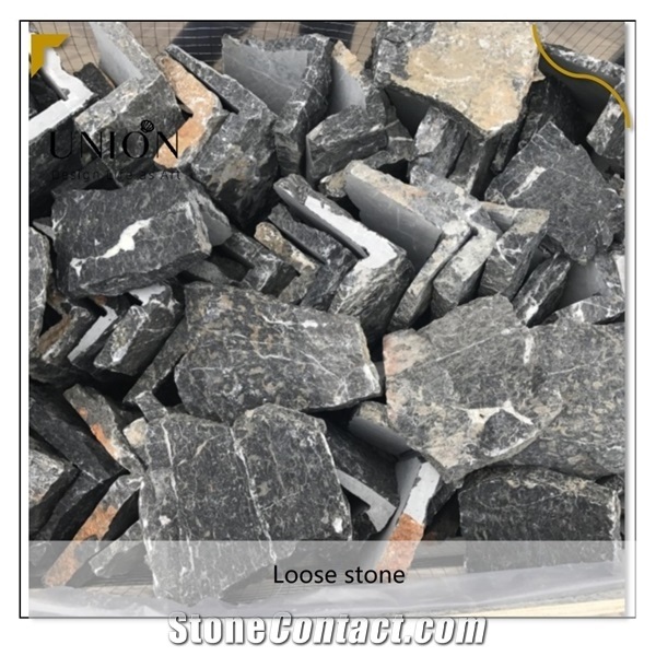Natural Limie Loose Stone Wall Cladding Midnight Dark Black