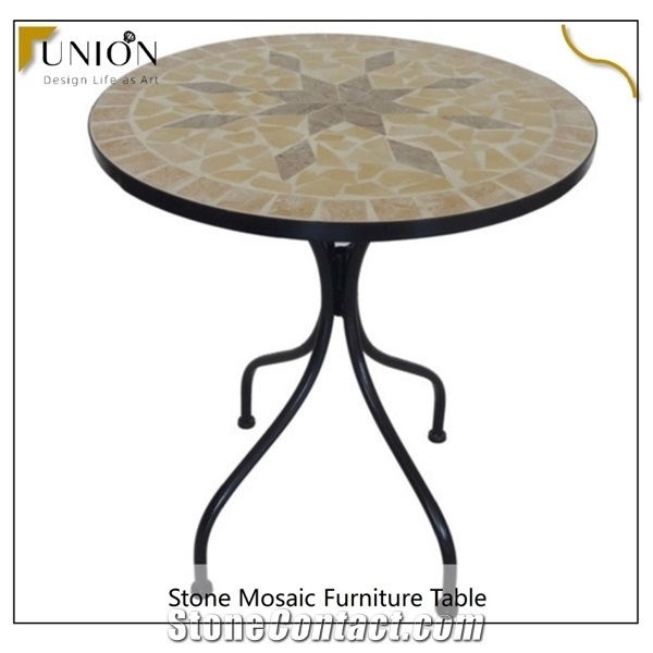 Ourdoor Landscaping Furniture Stone Mosaic Coffee Tables