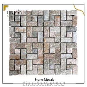 Popular Slate Mosaic Natural Stone Tiles Wall Floor Tile