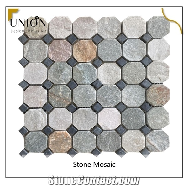 Popular Slate Mosaic Natural Stone Tiles Wall Floor Tile