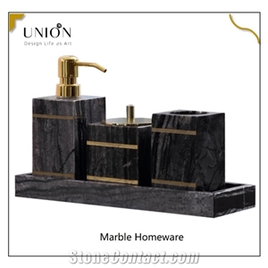 Toilet Accessory Set Faux Marble Bathroom Set Tissue Cover