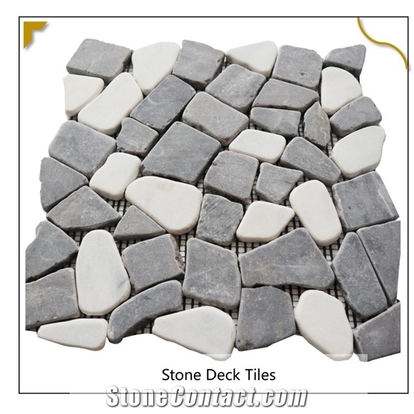 Travertine Limestone Natural Floor Mosaic Decker Tiles