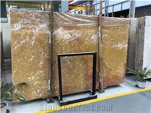 Karen Gold Marble Slab on Walling Decoration
