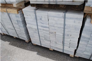 White Marble Kavalas Cut Face Tiles, Slabs, Polished Marble