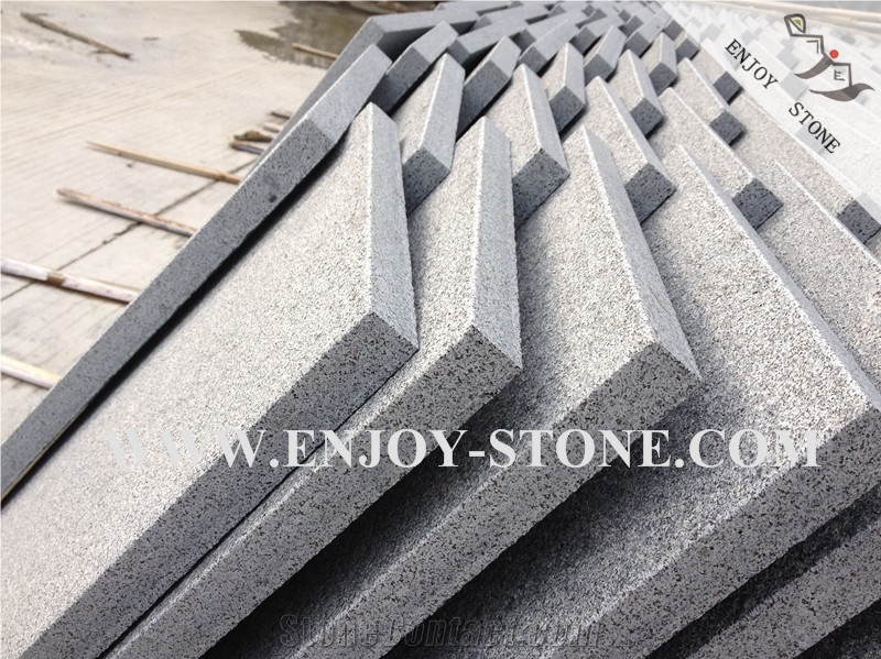Flamed G654 Sesame Black/Grey Granite Tiles,Anti-Slip Paving