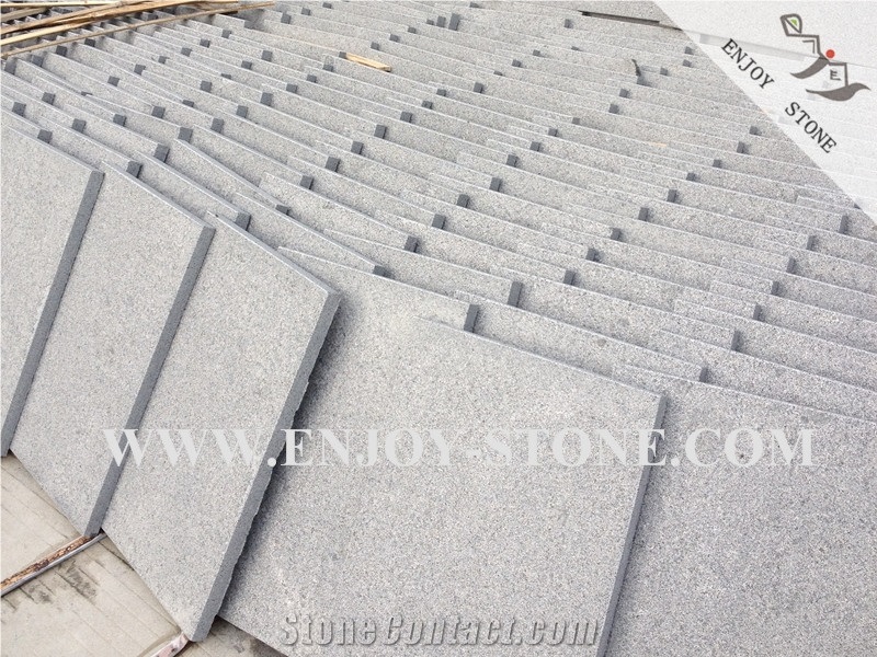 Flamed G654 Sesame Black/Grey Granite Tiles,Anti-Slip Paving