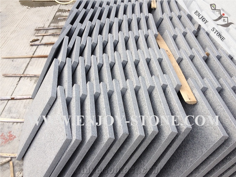 Flamed G654 Sesame Black/Grey Granite Tiles,Anti-Slip Paving