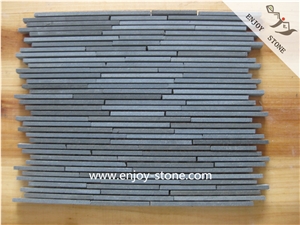 Honed Basalt Mosaic Wall Decorative Stone Linear Strips