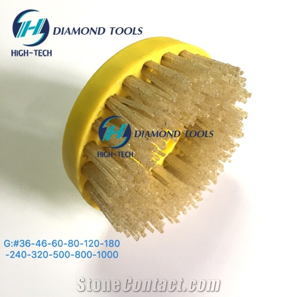 Round Diamond Antique Brush Make Leather Finish