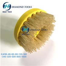 Round Diamond Antique Brush Make Leather Finish
