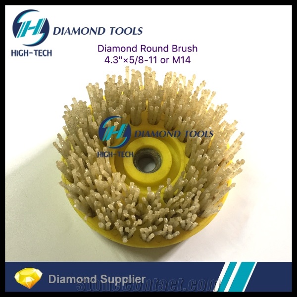 Round Diamond Antique Brush Make Leather Finish