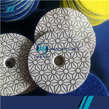 White 3 Step Diamond Dry Polishing Pad