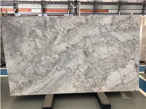 Bruma White and Grey Ice Jade Slabs