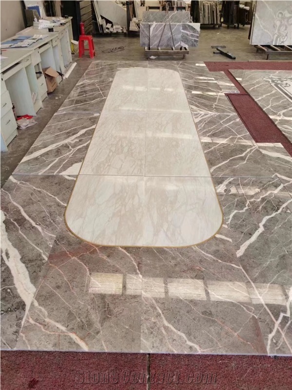 China Polished Marble Slab for Interior Decoration