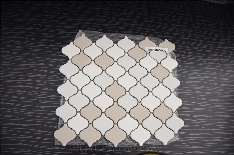 Crema Marfil Marble Lantern Shape 3" Mosaic Tile