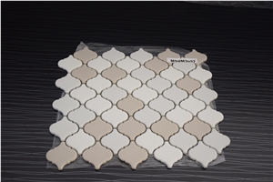 Crema Marfil Marble Lantern Shape 3" Mosaic Tile