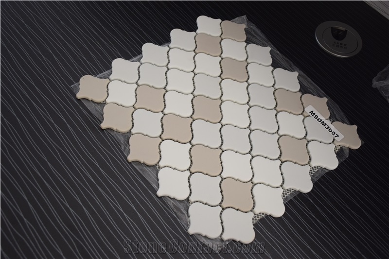 Crema Marfil Marble Lantern Shape 3" Mosaic Tile