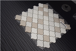 Crema Marfil Marble Lantern Shape 3" Mosaic Tile