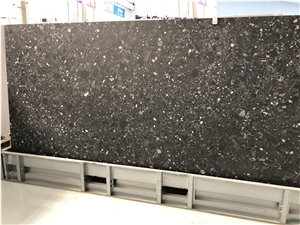 Polished Black Crystallized Artificial Stone Slabs