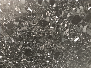 Polished Black Crystallized Artificial Stone Slabs