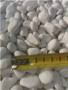 Decorative White Marble Tumbled Pebble Stone €90 /Tons