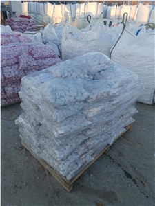 Tumbled Prilep White Marble Stone Pebbles - €130 /Tons