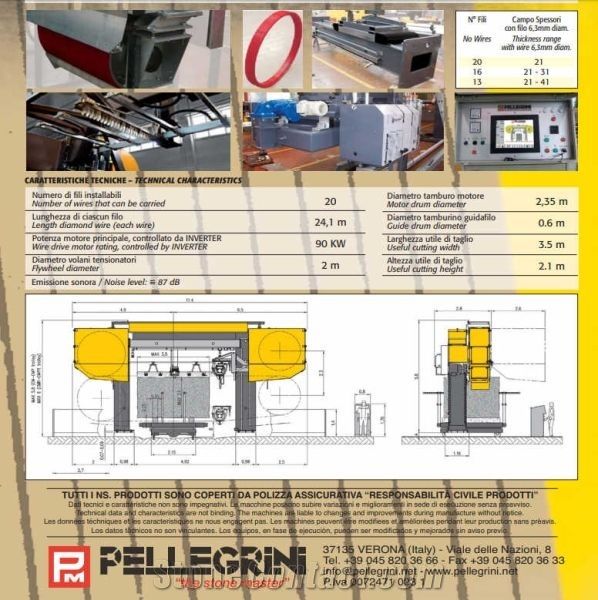 Polywire 20 Multiwire saw Blocks Cutting Machine