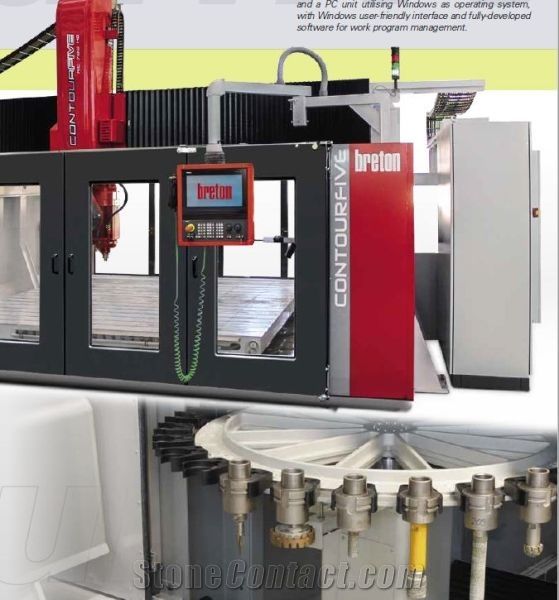 Breton Contourfive NC-5 Axis CNC Stone Working Center